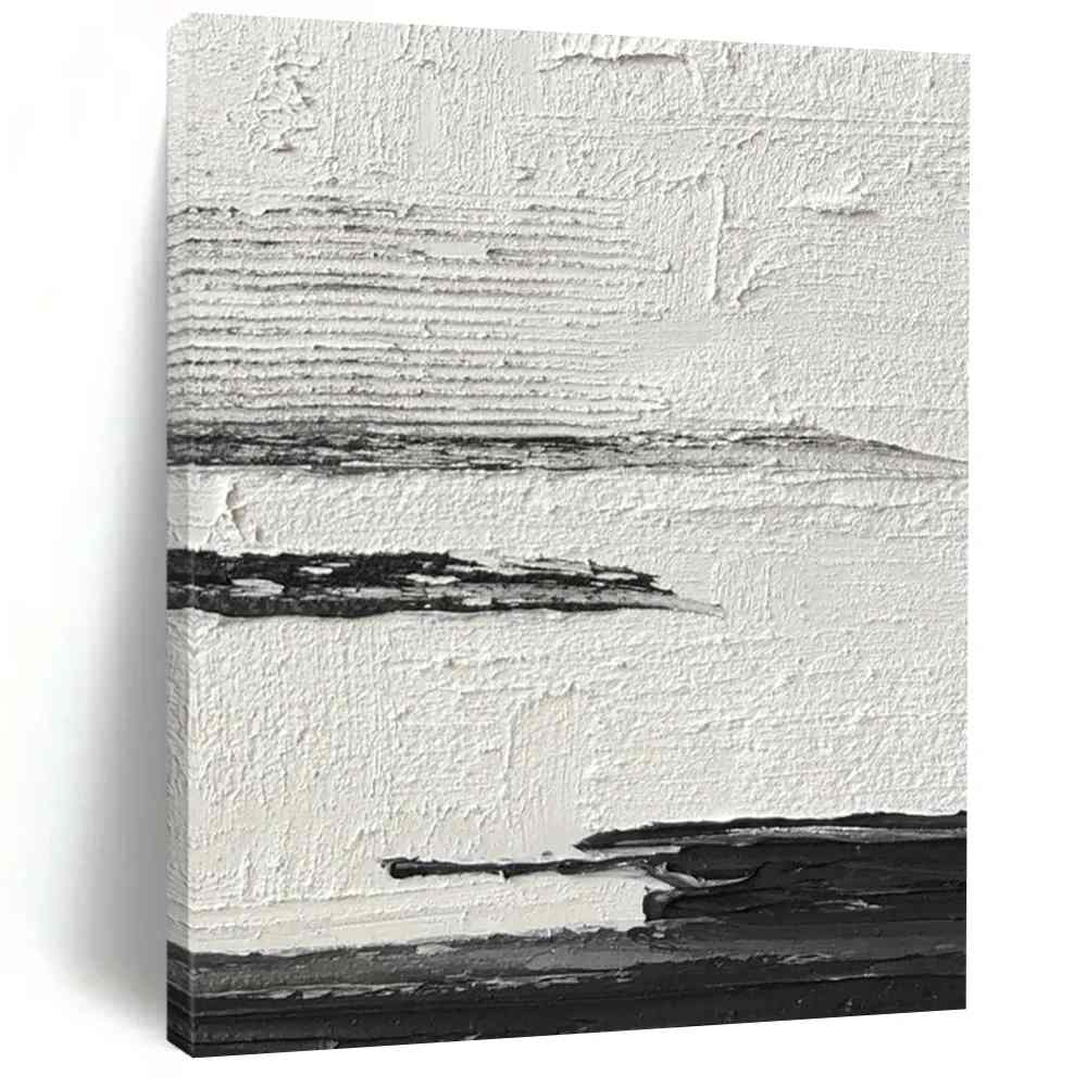Beach_Black_White_Minimalist_Textured_Wall_Art_C7UYK wall art